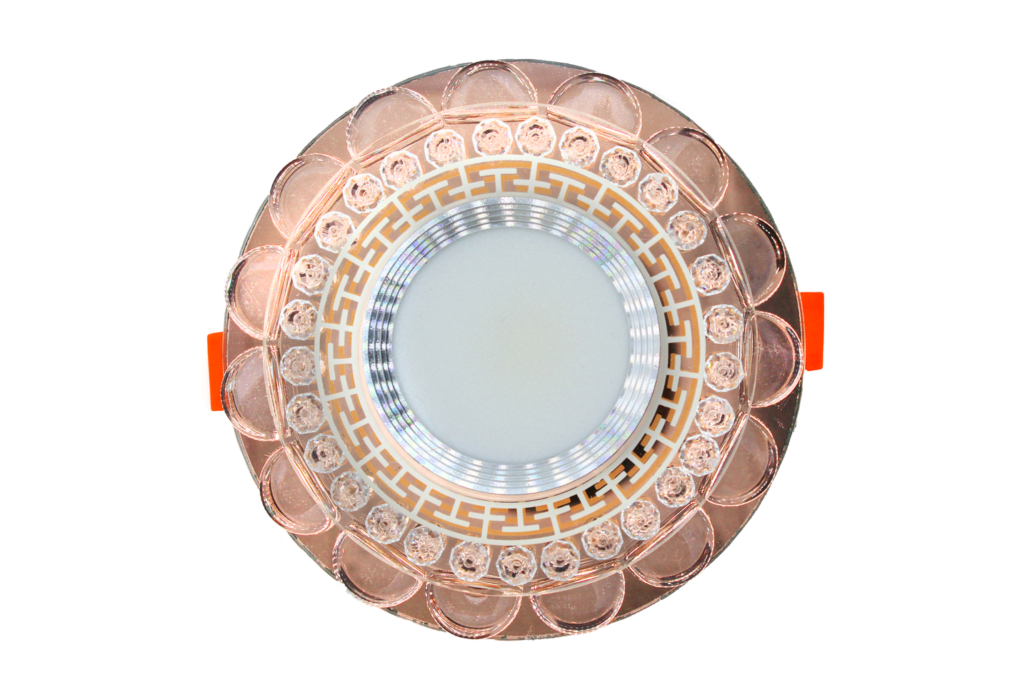 Tecbright Kristall LED-Einbaustrahler – Roségold | 3 Lichtfarben + Außenlicht