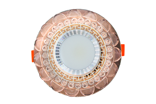 Tecbright Kristall LED-Einbaustrahler – Roségold | 3 Lichtfarben + Außenlicht