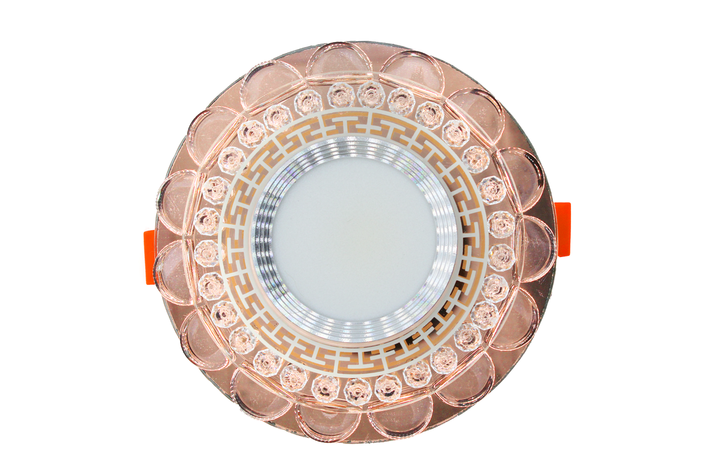 Tecbright Kristall LED-Einbaustrahler – Roségold | 3 Lichtfarben + Außenlicht