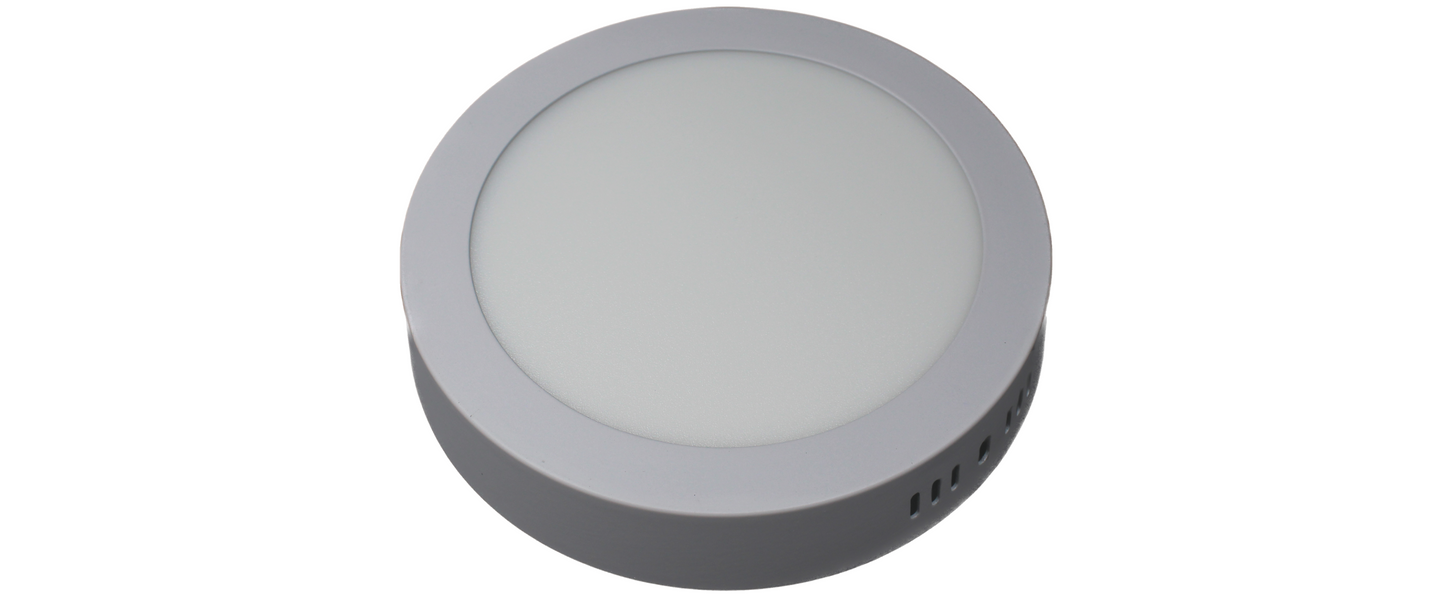 Tecbright LED Aufbaulampe - 12W - 170Ø - Rund - Weiß