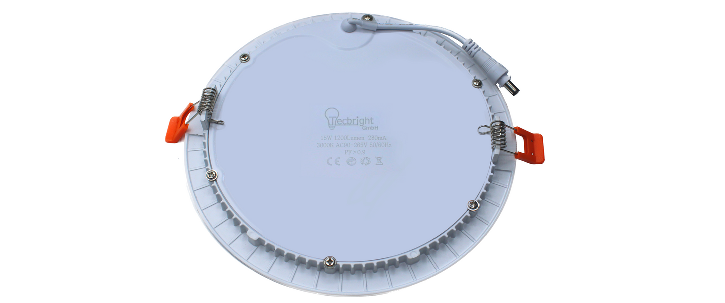 Tecbright LED Einbaustrahler - 15W - ø160mm