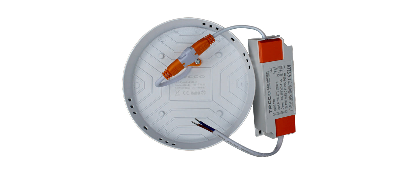 Tecbright Aufbaustrahler Frameless - 18W - ø120mm