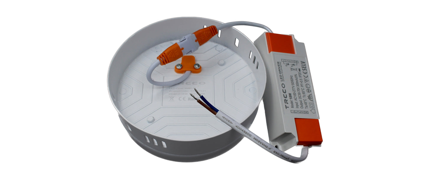 Tecbright Aufbaustrahler  Frameless - 18W - ø120mm