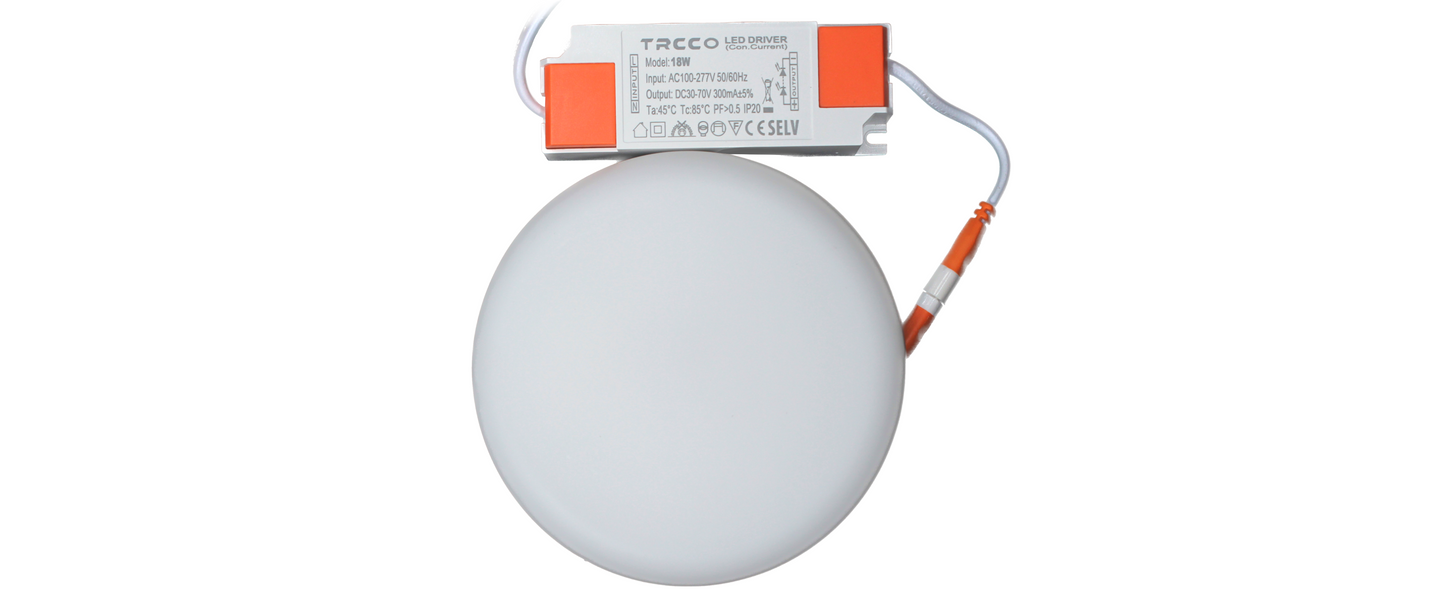 Tecbright Einbaustrahler  Frameless - 18W - ø45-100mm - Rund - Weiss