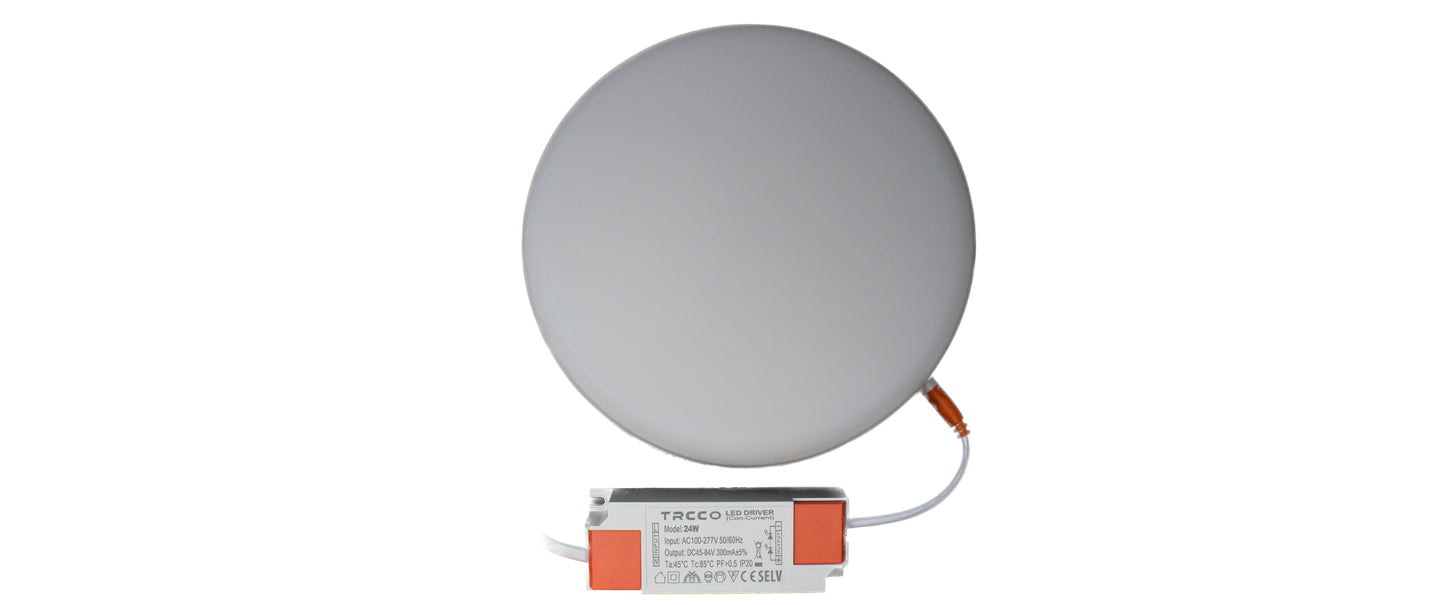 Tecbright Einbaustrahler  Frameless - 24W - ø45-145mm - Rund - Weiss