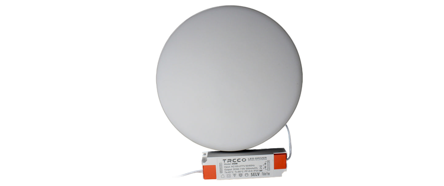 Tecbright Einbaustrahler  Frameless - 36W - ø45-190mm - Rund - Weiss