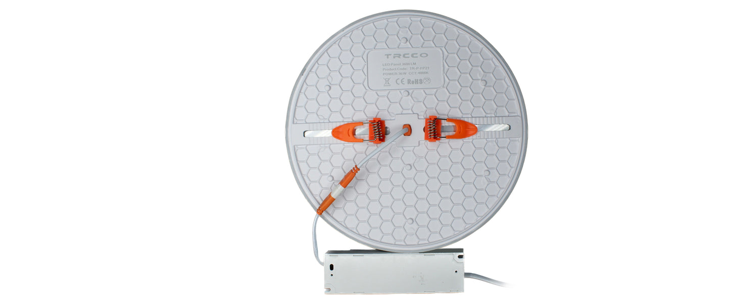 Tecbright Einbaustrahler  Frameless - 36W - ø45-190mm - Rund - Weiss