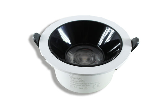 Tecbright LED Einbaustrahler 12 W – CCT umschaltbar | 918 lm | Schwarzer Reflektor