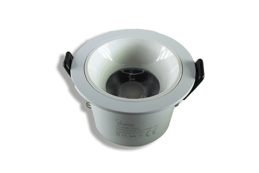 Tecbright LED Einbaustrahler 6 W – CCT umschaltbar | 535 lm | Weißer Reflektor
