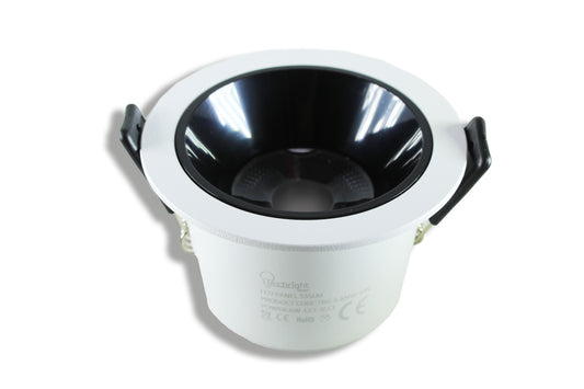 Tecbright LED Einbaustrahler 6 W – CCT umschaltbar | 535 lm | Schwarzer Reflektor