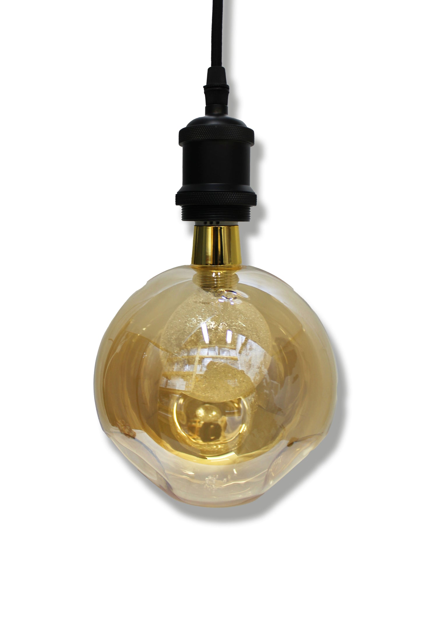 Tecbright PG150-195 Vintage LED Planet Globe – E27, 4W, 1800K, Amber/Innenstruktur
