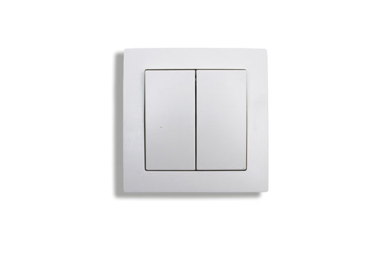 Hoosense – Doppel-Wechselschalter – 2× 1-polig – 10AX / 250V – Unterputz – Weiß