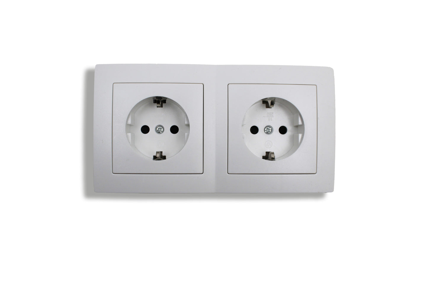 Hoosense – Doppelsteckdose – 2× Schutzkontakt – 16A / 250V – Unterputz – Weiß