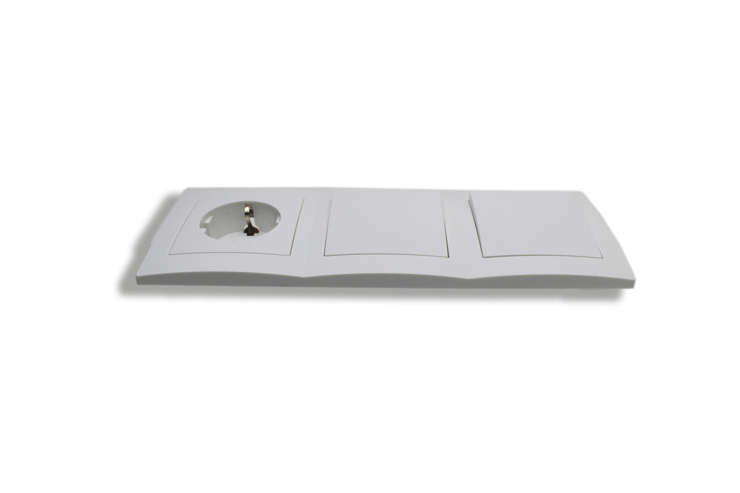 Hoosense  1× Steckdose + 2× Wippschalter – 16A / 250V – Unterputz – Weiß