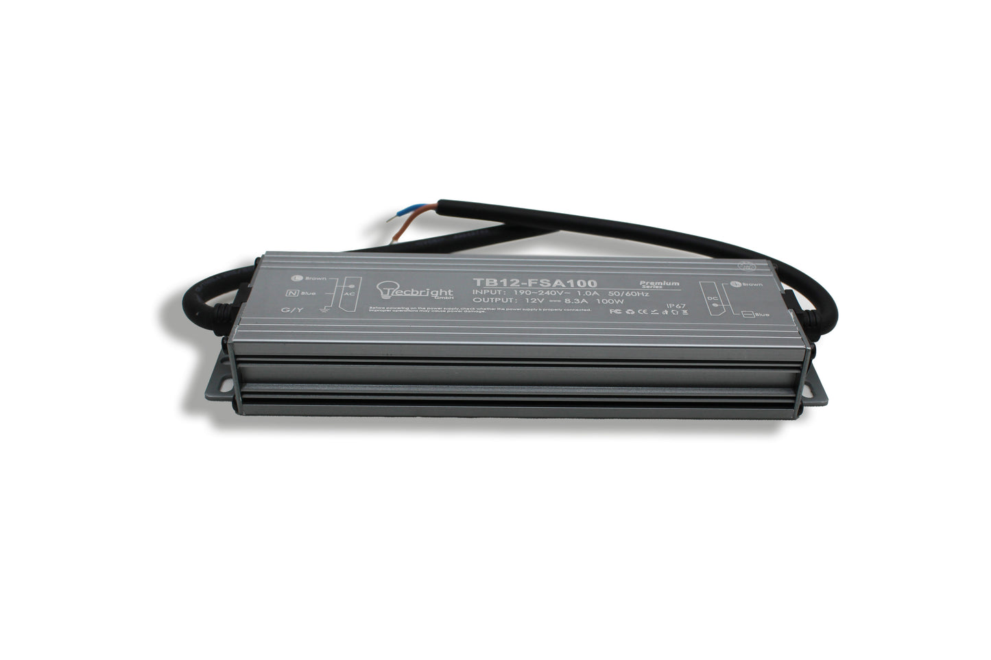 Tecbright TB12-FSA100W - IP67 Netzteil 12V | 100W | Outdoor