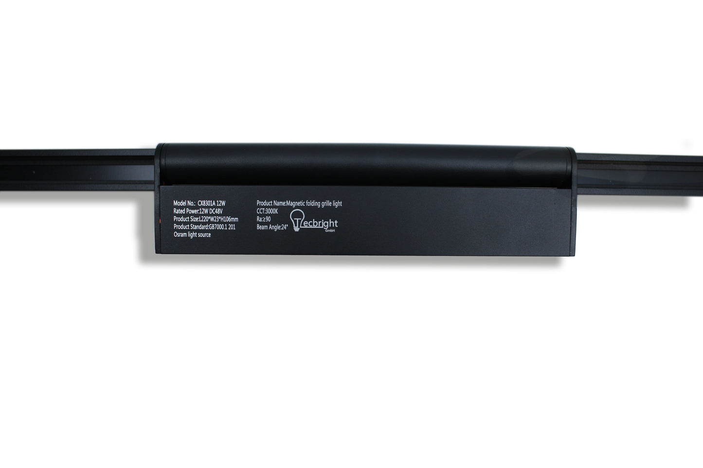 Tecbright Magnetschiene CX3310A – LED-Faltstrahler, 12 W, 24° Abstrahlwinkel  CX