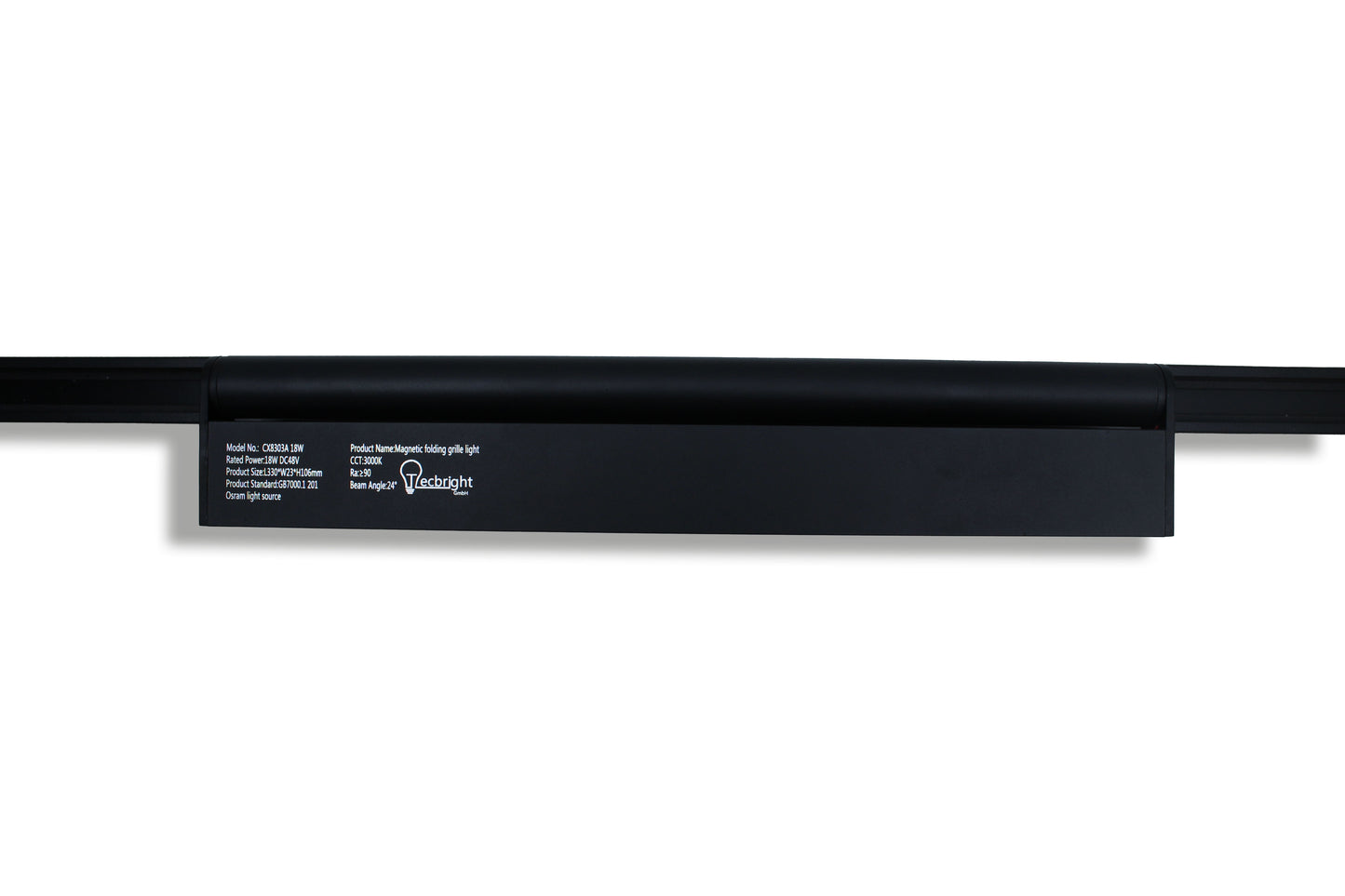 Tecbright Magnetschiene CX8303A – LED-Faltstrahler, 18 W, 24° Abstrahlwinkel CX