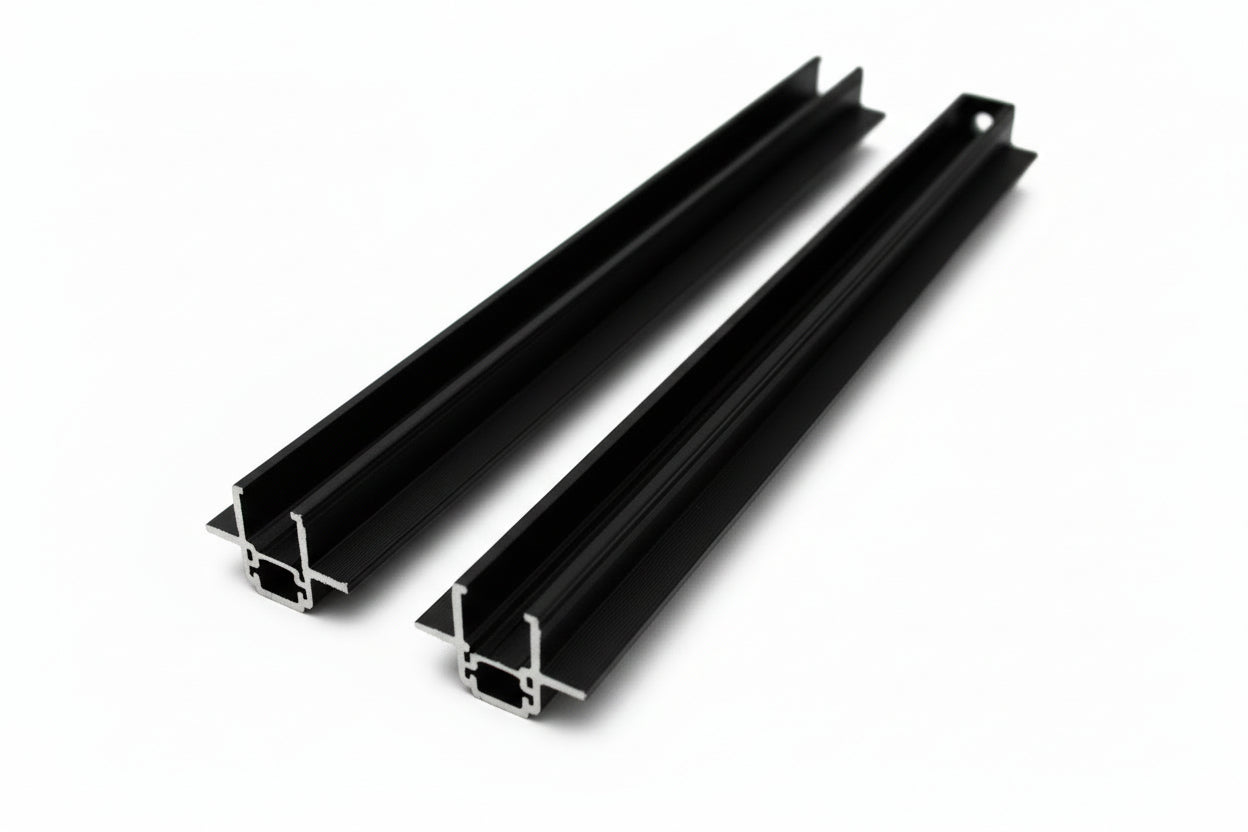 Tecbright DC48V Unterputz-Magnetschiene – 2 m, schwarz CX