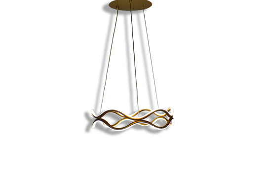 Tecbright Helix 8072 – LED-Hängelampe in Gold mit Doppelschwingung mit fernbedienung