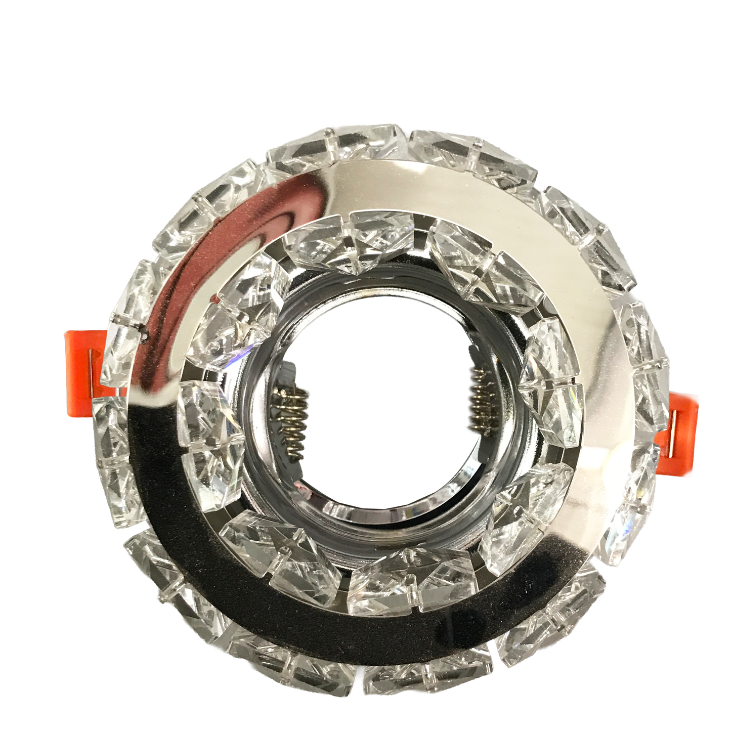 Tecbright K1100 LED Einbaurahmen – Kristalloptik, Chrom