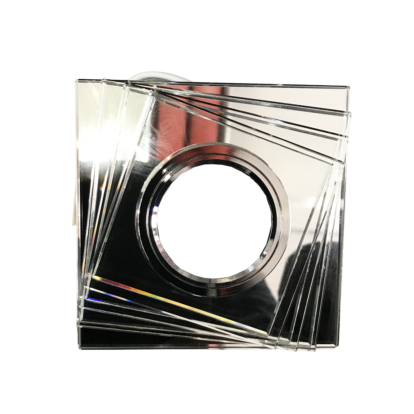 Tecbright S402L-1 LED Einbaurahmen – Designglas, Chrom