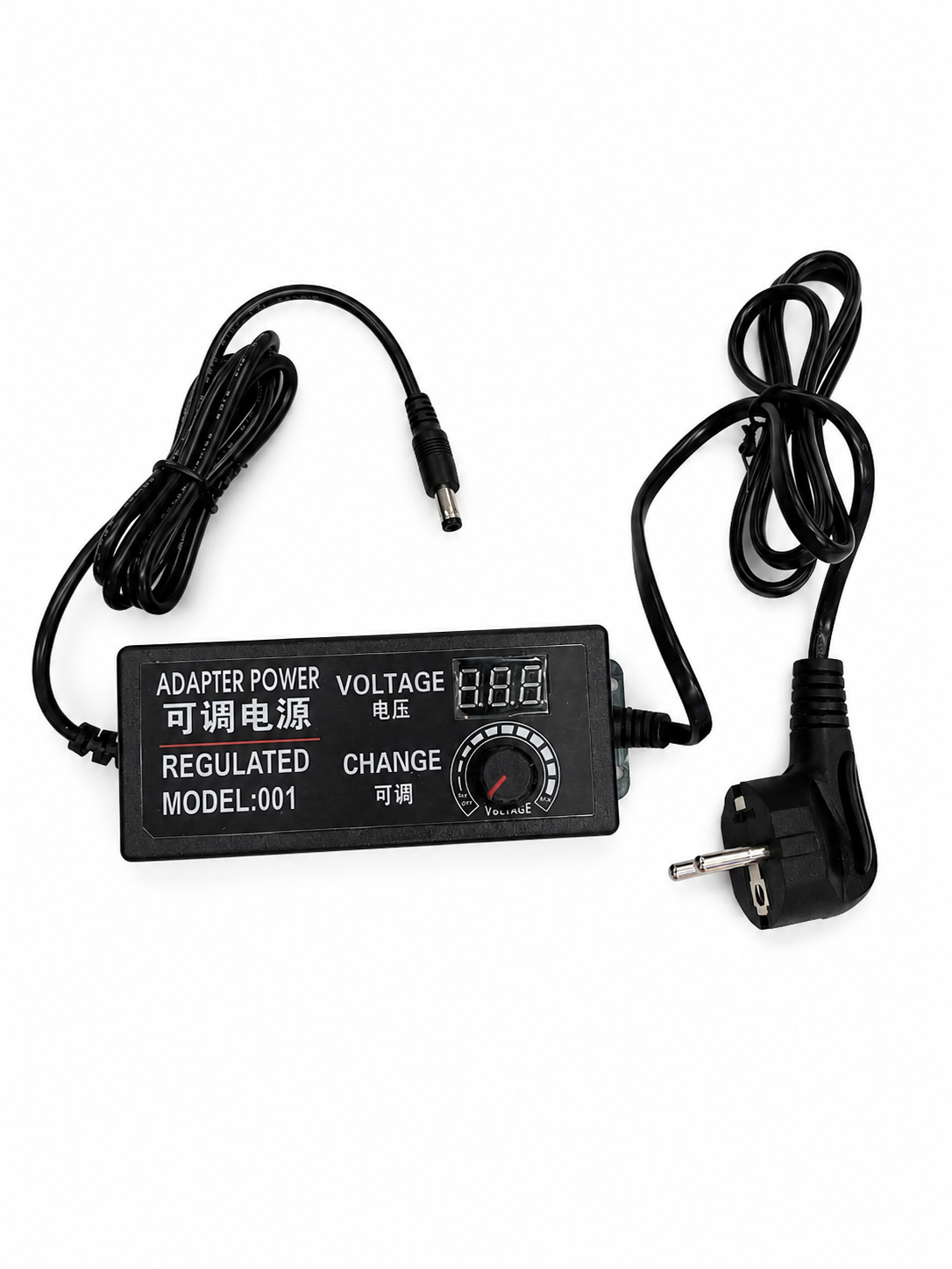 Einstellbares Netzteil 3–24V / 3A – Universal AC/DC Adapter mit Digitalanzeige (3-24V3A)