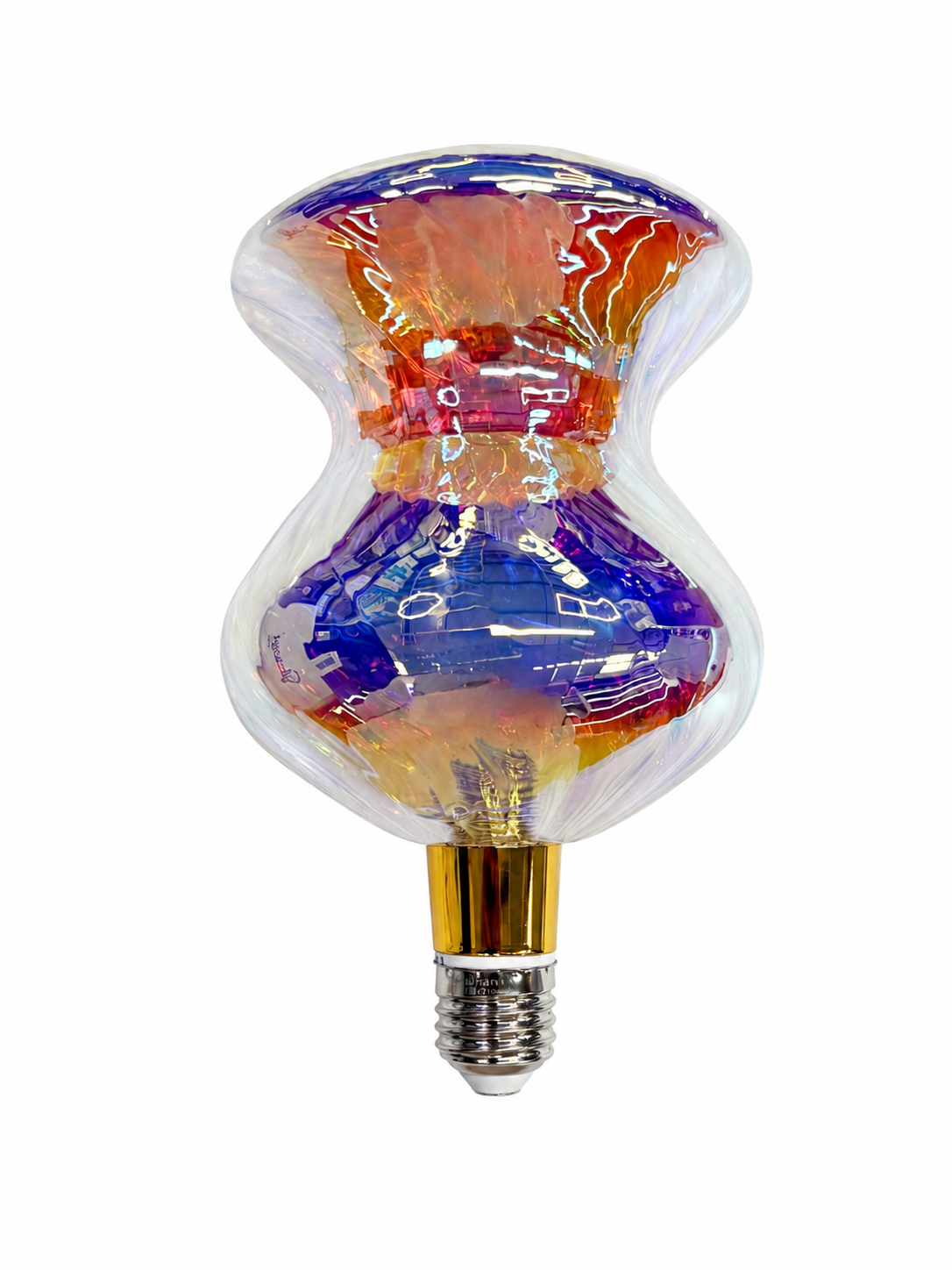 LED Design-Leuchtmittel E27 – 4W, dimmbar, 3000K, dekoratives Farbglas, 52 × 65 cm (A60 4W)