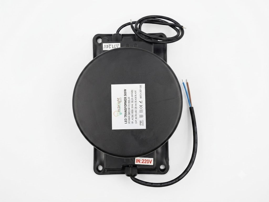 Wasserdichter LED-Transformator 500W | IP68 Outdoor-Treiber (DY-500-24) | Eingang 220V auf Ausgang 24V (20.8A)