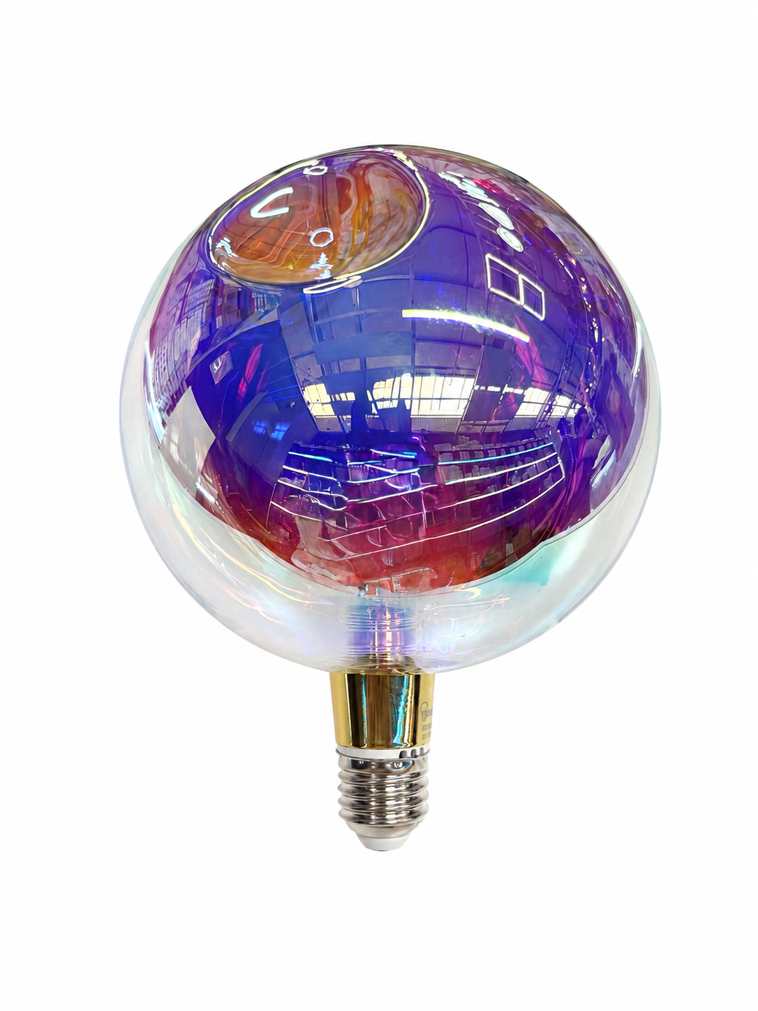 LED Design-Leuchtmittel Ø 55 cm – 4W, dimmbar, 3000K, dekoratives Farbglas mit E27-Sockel (C35 4W)