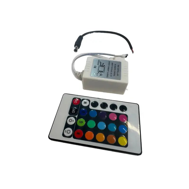 RGB LED Stripe Controller mit 24-Tasten-Fernbedienung – Farbige Steuerung für LED Strips