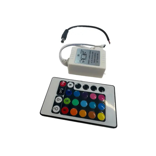 RGB LED Stripe Controller mit 24-Tasten-Fernbedienung – Farbige Steuerung für LED Strips