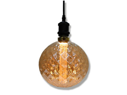 Tecbright G200 Vintage LED Kristall – Design-Glühbirne E27, 4W, 1800K