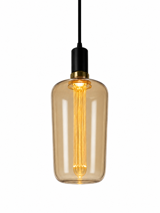 Elegante LED-Filament-Lampe – 5W (entspricht 40W) – Bernstein-Glas – Dimmbar – 220V – E27-Fassung (DG8808-L)