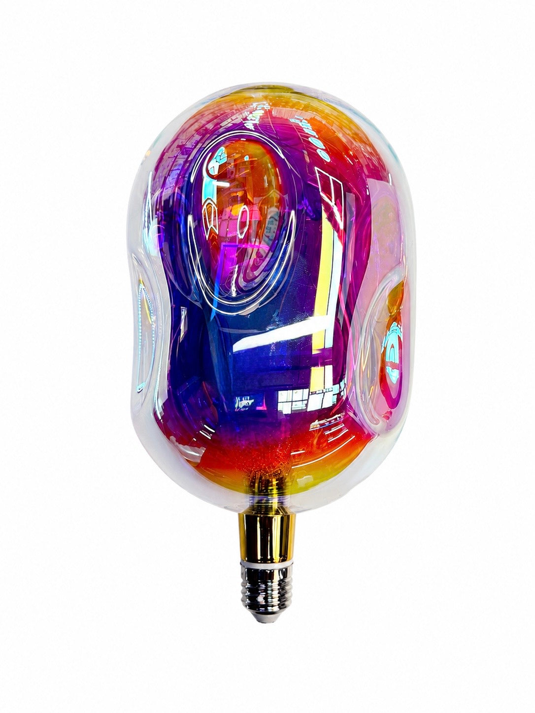 LED Design-Leuchtmittel E27 – 4W, dimmbar, dekoratives Farbglas, 62 × 62 × 34 cm (C35 E27)