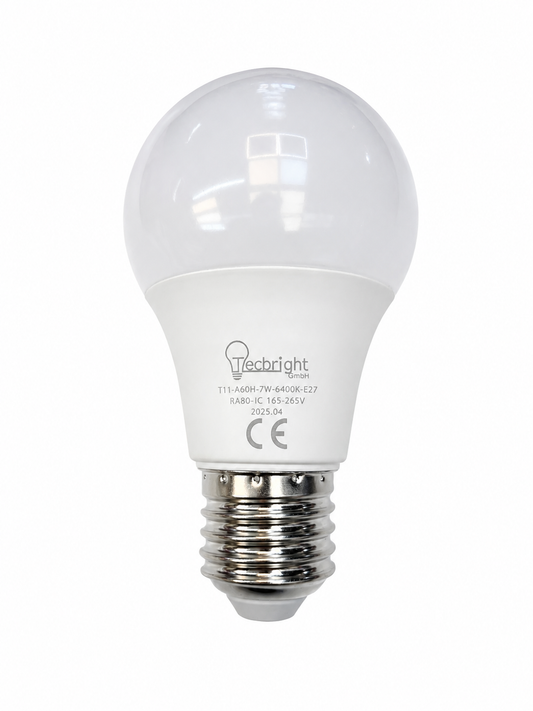 Tecbright LED E27 A60 Lampe 7W