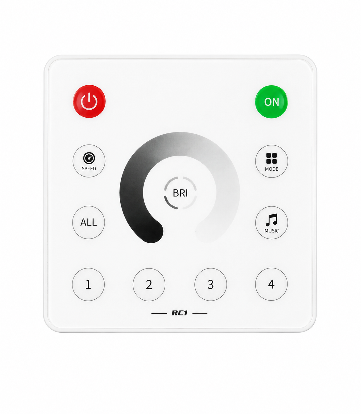 RC1 4-Zonen LED Touch-Fernbedienung – Helligkeit, Musik &amp; Effektsteuerung