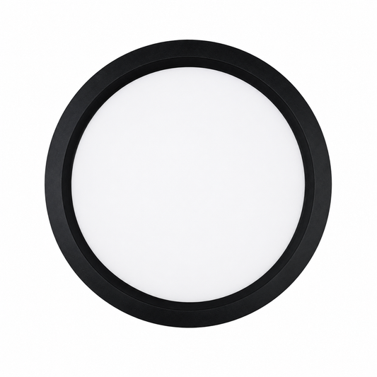 LED Panel Rund Ø 22 cm – 36W, 4200 Lumen, 3CCT Farbtemperaturwahl, IP65, Schwarz (Moon Light-IP65)