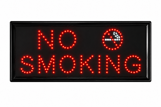 LED Sign „NO SMOKING“ – Leuchtendes Nichtraucher-Werbeschild mit LED-Technologie