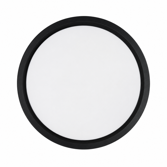 LED Deckenpanel Ø 30 cm – 48W, 5300 Lumen, IP65, Rundes LED-Panel in Schwarz (Moon Light-IP65)