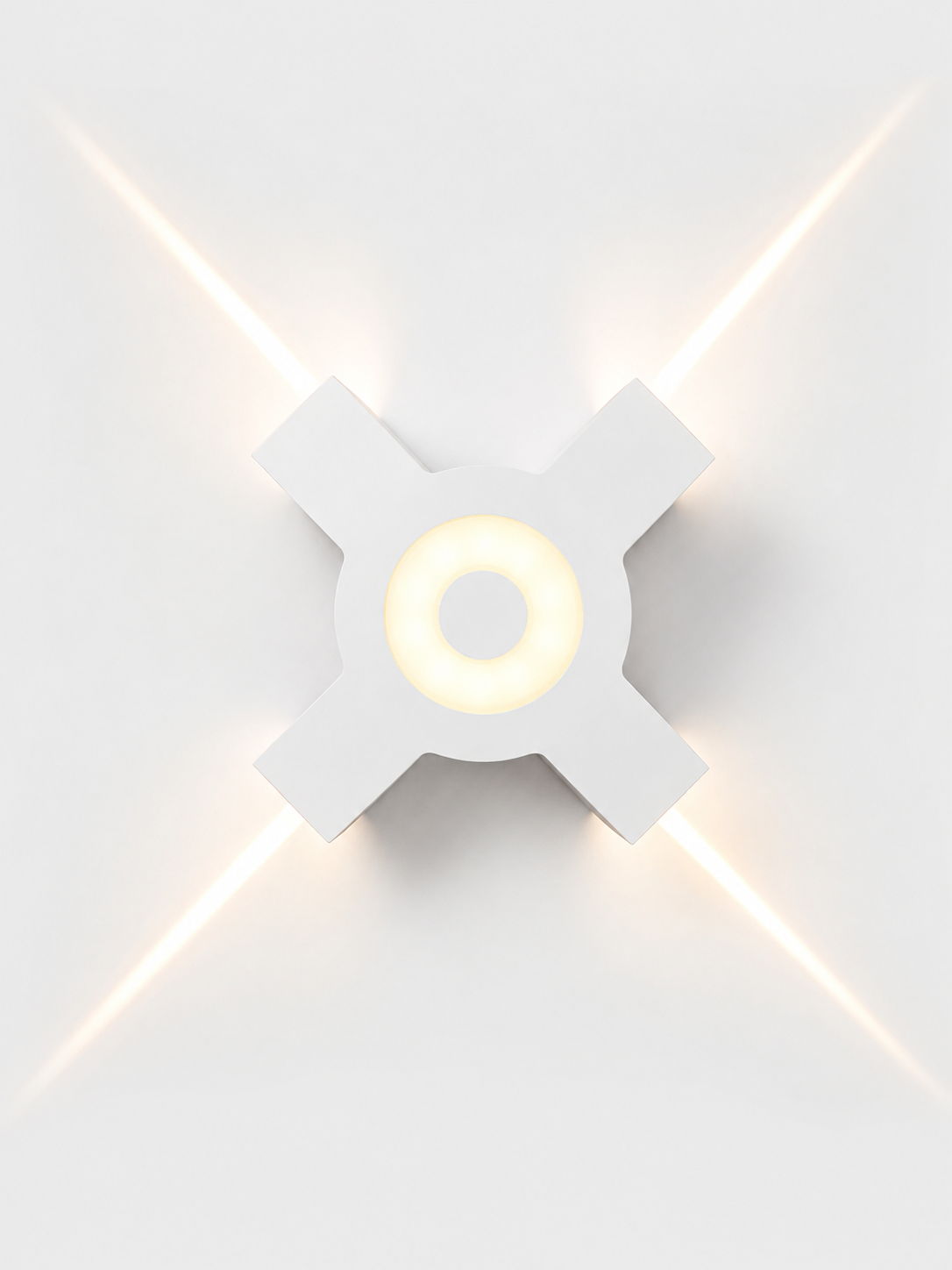 LED Wandleuchte „Aurora Cross“ – Moderne Design-Wandleuchte mit dekorativem Lichtmuster | Weiß | Warmweiß 3000K (TBL88TL21)