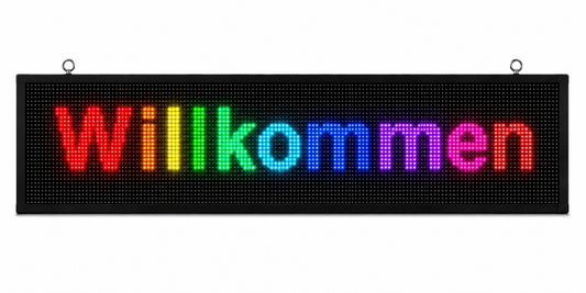 LED Lauftext Display App-Steuerbares RGB LED Werbeschild mit Vollfarb-Animation (135x40)