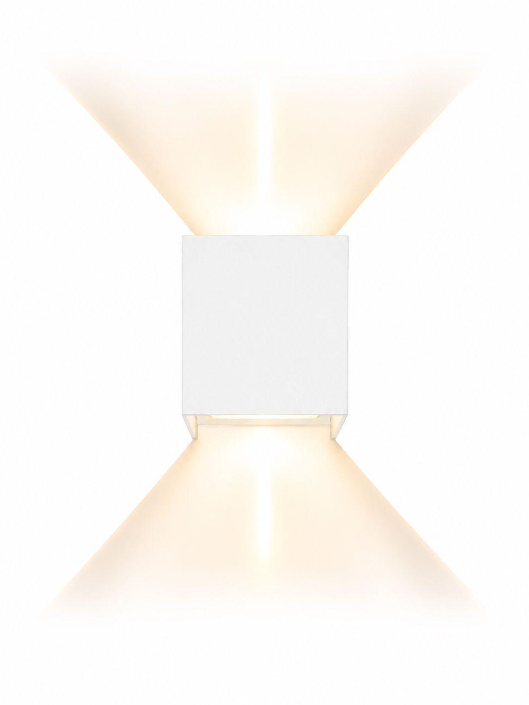 LED Up & Down Wandleuchte Cube Weiß – Moderne Design-Wandleuchte mit Warmweißem Licht (3000K) (TBL88TL23)