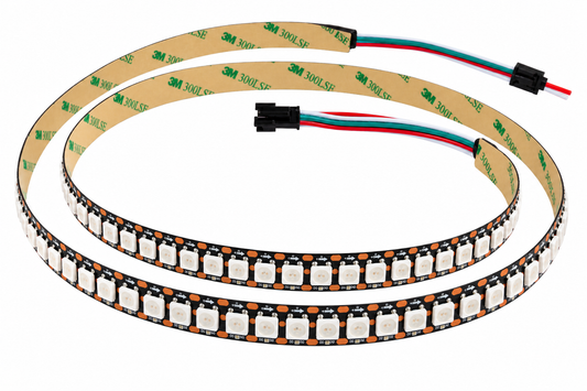 Tecbright WS2812 RGB LED-Streifen – 144 LED/m – einzeln adressierbar – 5V – 44W – 1 m – ohne Silikon