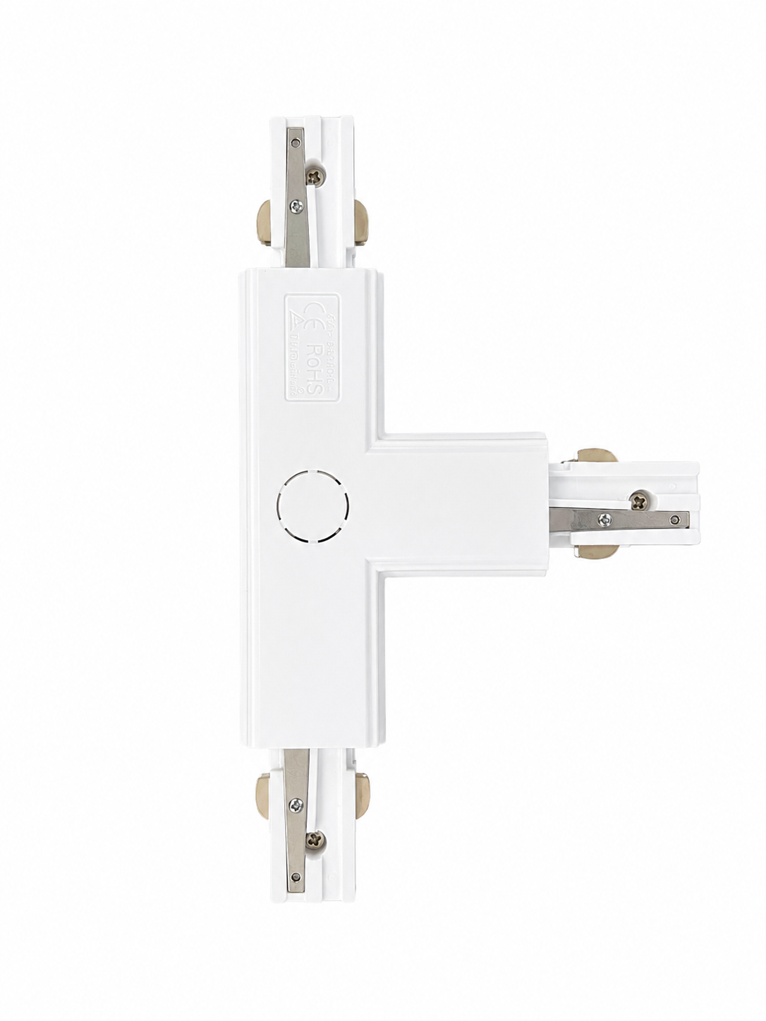 3-Phasen T-Verbinder Weiß für Stromschienen – T-Connector für LED Schienensysteme (PR006)