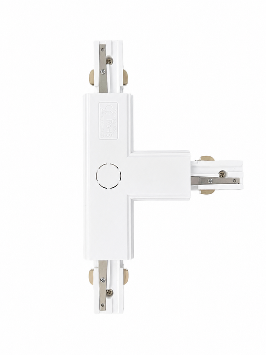 3-Phasen T-Verbinder Weiß für Stromschienen – T-Connector für LED Schienensysteme (PR006)