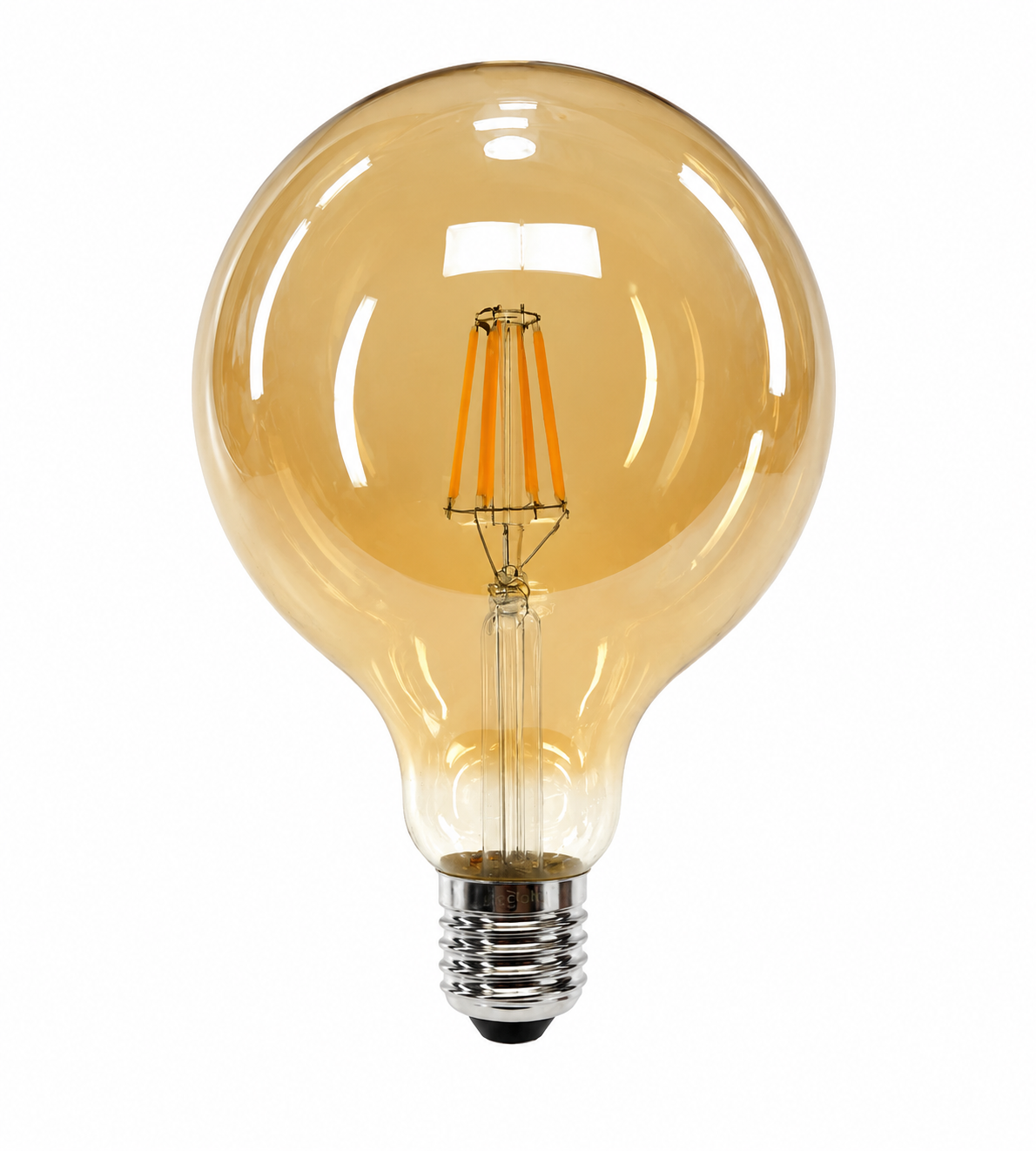 Tecbright LED Filament G125 E27 Lampe 8W – Amberglas