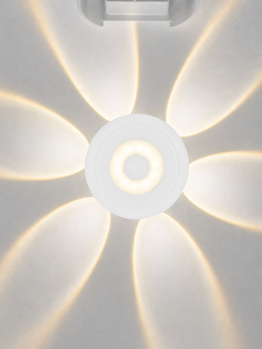 LED Wand- und Deckenleuchte mit Lichtblüten-Effekt – Moderne Designleuchte 7W – Warmweiß 3000K (TBL88TL22)