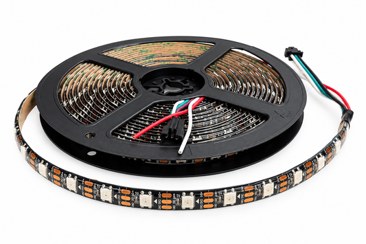 Tecbright WS2812 RGB LED-Streifen – 60 LED/m – 5V – 18W – 5 m –