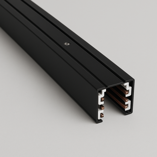 Tecbright 3-Phasen-Stromschiene – 1 m – Schwarz