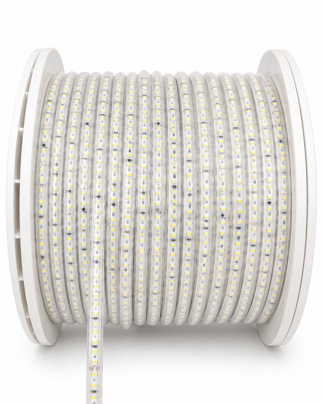 230V LED Lichtschlauch – Warmweiß 3000K | 12,4 × 9 mm | 120 LEDs/m | SMD 2835 |